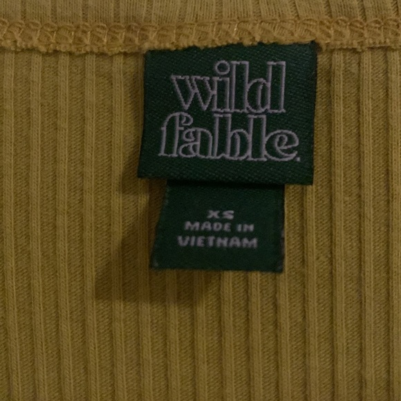 Long sleeve dress golden yellow color with black stitched sun - Picture 2 of 3